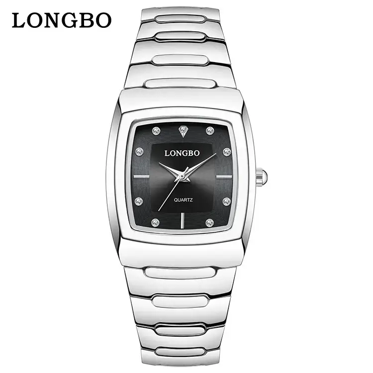 Longbo Gold Silver Quartz Couple Watch with Calendar - Image 6