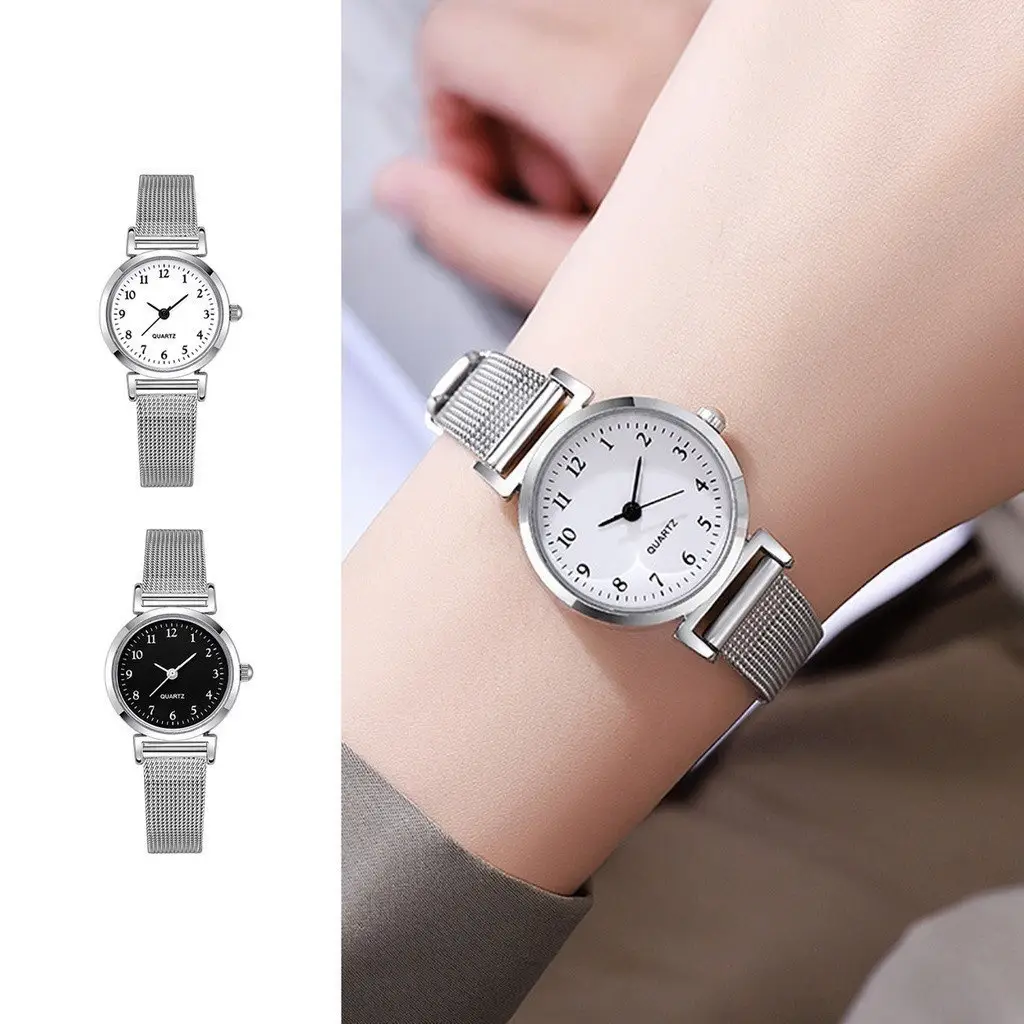 Cross-border Hot Sale New Style silver Elegant Bamboo Chain Watch Women High School Students Simple Fashion Light Luxury Small Dial — feature 3