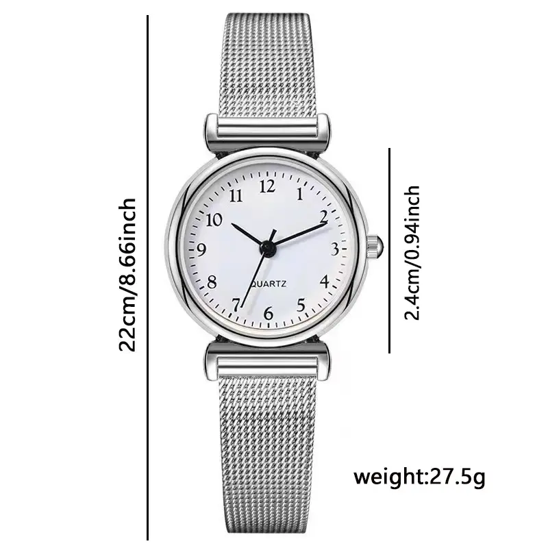 Cross-border Hot Sale New Style silver Elegant Bamboo Chain Watch Women High School Students Simple Fashion Light Luxury Small Dial — feature 4