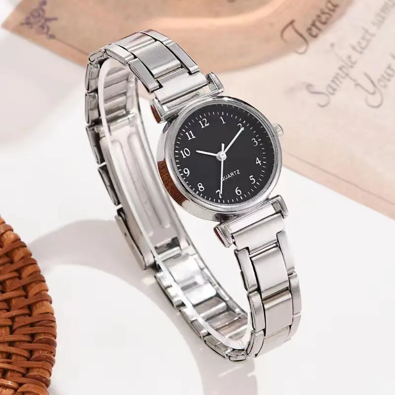 Cross-border Hot Sale New Style silver Elegant Bamboo Chain Watch Women High School Students Simple Fashion Light Luxury Small Dial