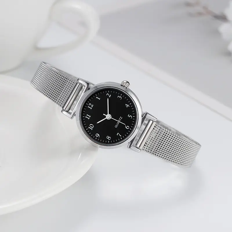 Cross-border Hot Sale New Style silver Elegant Bamboo Chain Watch Women High School Students Simple Fashion Light Luxury Small Dial