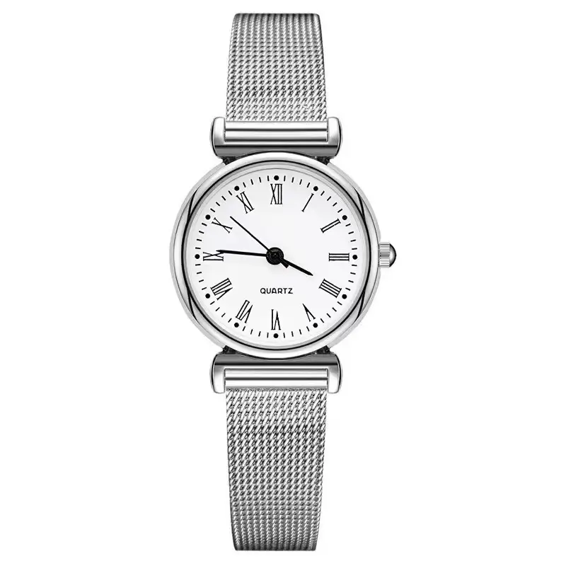 Cross-border Hot Sale New Style silver Elegant Bamboo Chain Watch Women High School Students Simple Fashion Light Luxury Small Dial
