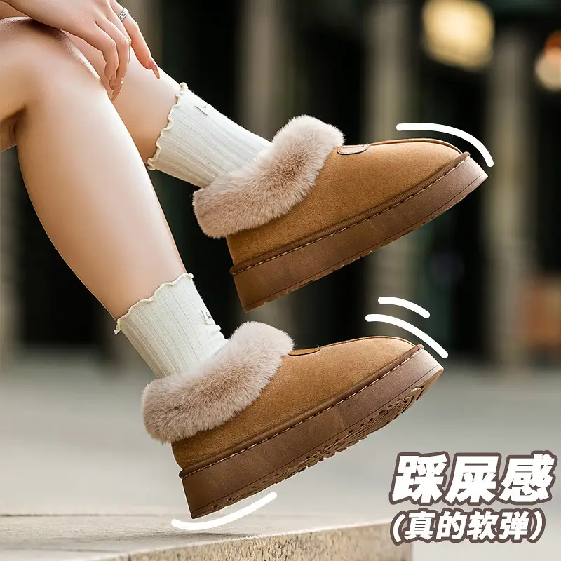 Cotton Slippers Women's Winter Indoor Wear-resistant Soft Bottom Warm Household Couple's Home Autumn and Winter New Cotton Slippers for Men - Image 8