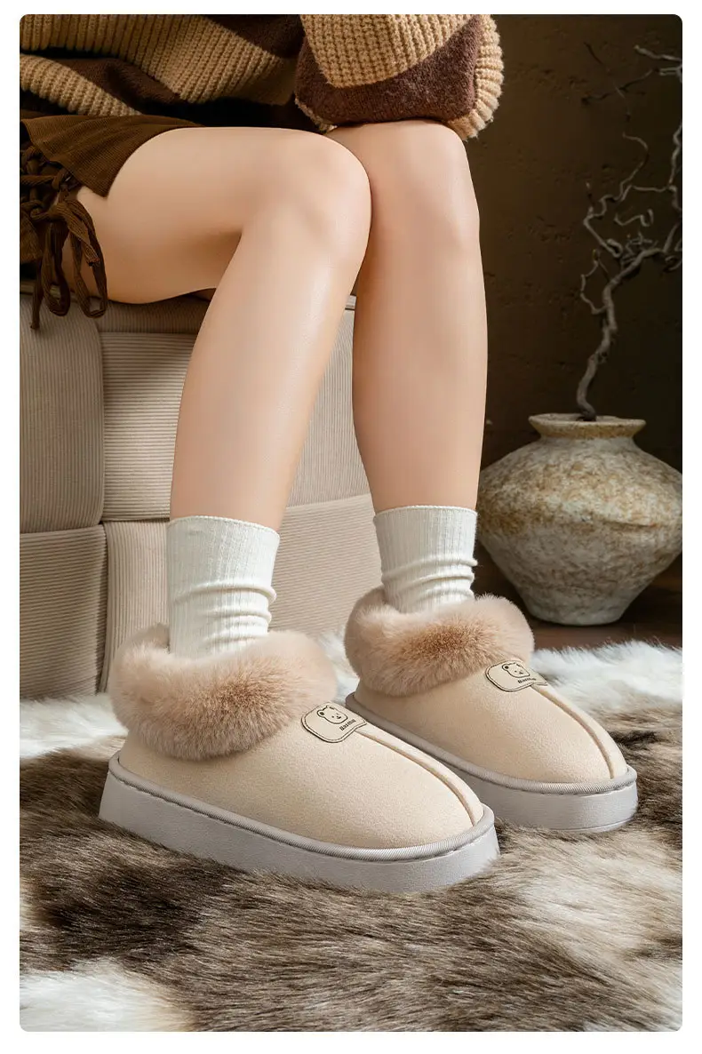 Cotton Slippers Women's Winter Indoor Wear-resistant Soft Bottom Warm Household Couple's Home Autumn and Winter New Cotton Slippers for Men — feature 12