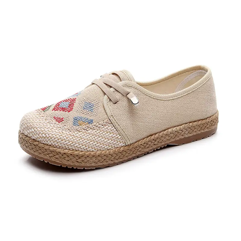 New Old Beijing Cloth Shoes Ethnic Style Breathable Flat Soft Bottom Casual Middle-aged and Elderly Mother Non-slip Slip-on Shoes - Image 8