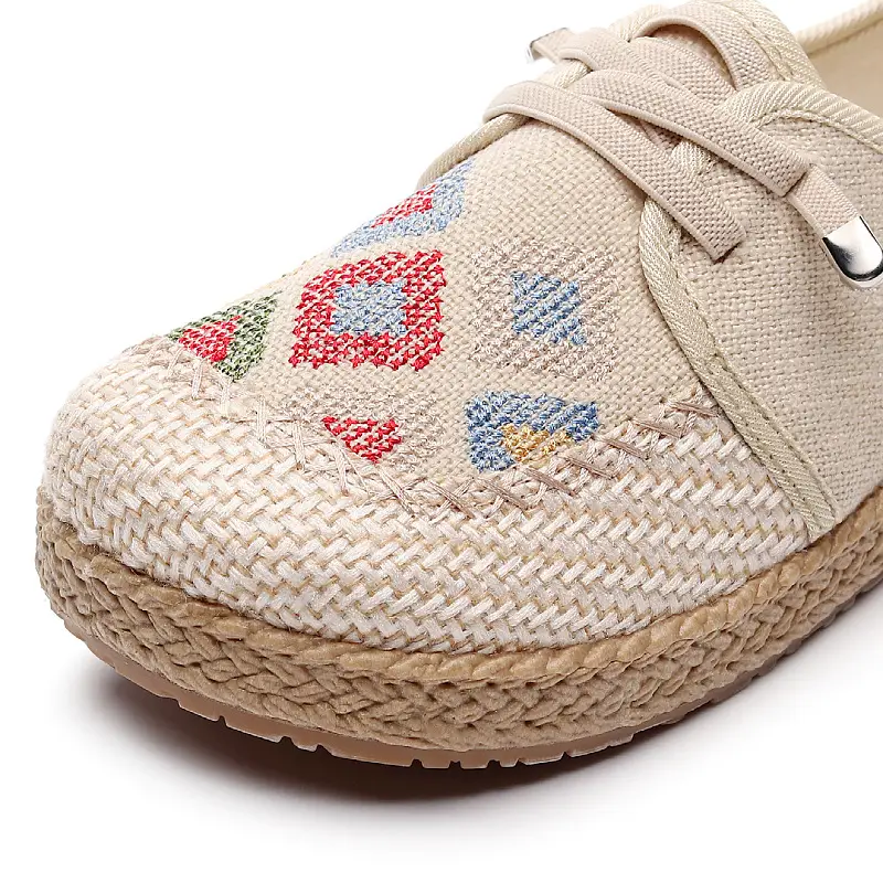 New Old Beijing Cloth Shoes Ethnic Style Breathable Flat Soft Bottom Casual Middle-aged and Elderly Mother Non-slip Slip-on Shoes — feature 8