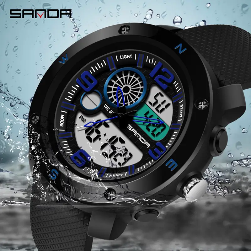 Sanda Men's Gold Digital Watch with 50 Hours Display - Image 8