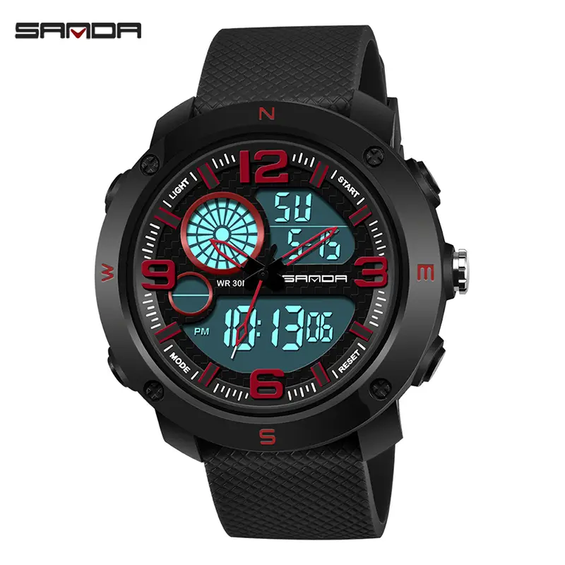 Sanda Men's Gold Digital Watch with 50 Hours Display - Image 9