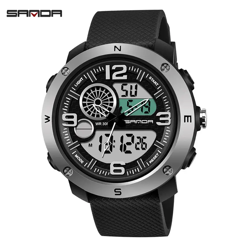 Sanda Men's Gold Digital Watch with 50 Hours Display - Image 5