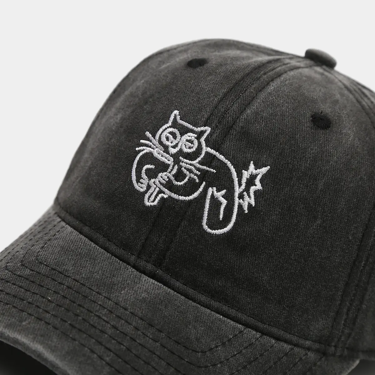 Women Red Cat Embroidered Cap Sunshade Spring Summer — feature 11