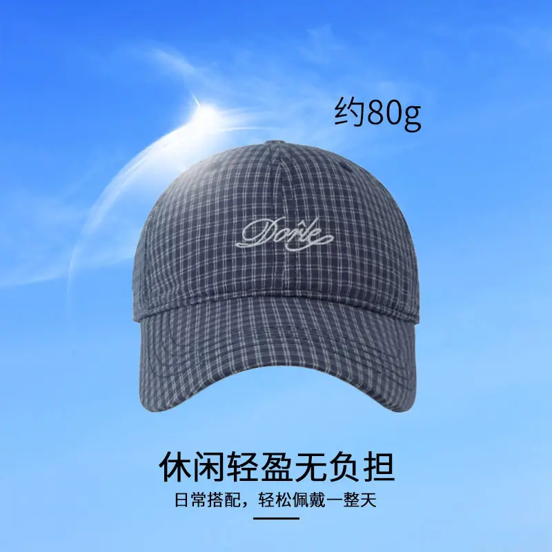 Pure Cotton Houndstooth Hat for Women Spring Summer - Image 4