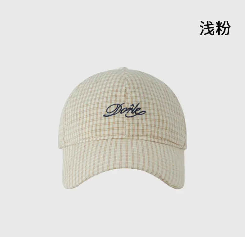 Pure Cotton Houndstooth Hat for Women Spring Summer — feature 21