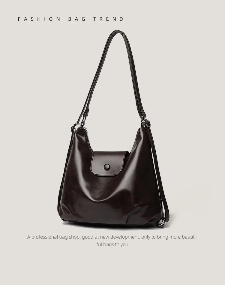 Black Leather Tote Bag for Women 2025 New Spring Commuter — feature 10