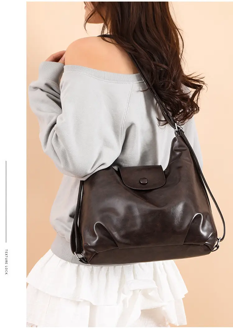 Black Leather Tote Bag for Women 2025 New Spring Commuter — feature 24