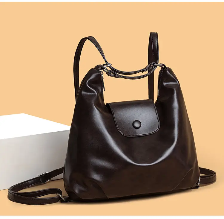 Black Leather Tote Bag for Women 2025 New Spring Commuter — feature 36