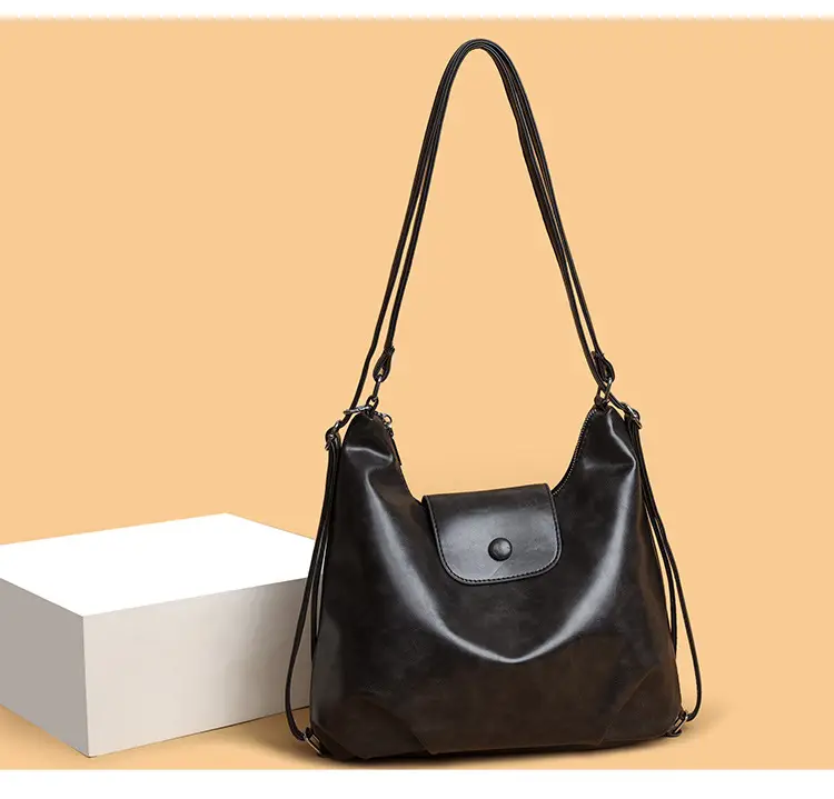 Black Leather Tote Bag for Women 2025 New Spring Commuter — feature 37