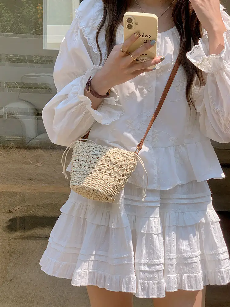 Women Straw Woven Mini Shoulder Bag 2025 Summer - Image 3
