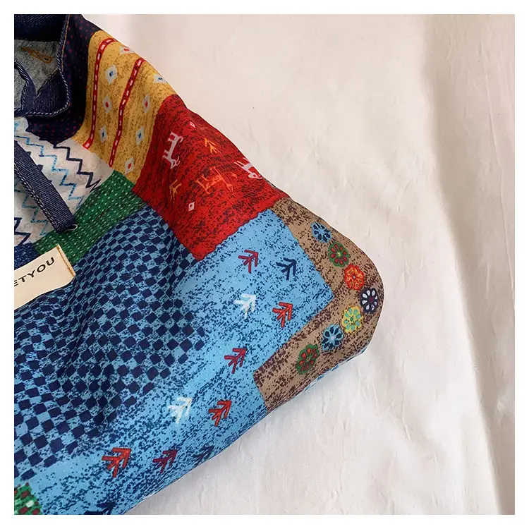 Vintage Patchwork Shoulder Bag Bohemian Style Large Capacity — feature 13