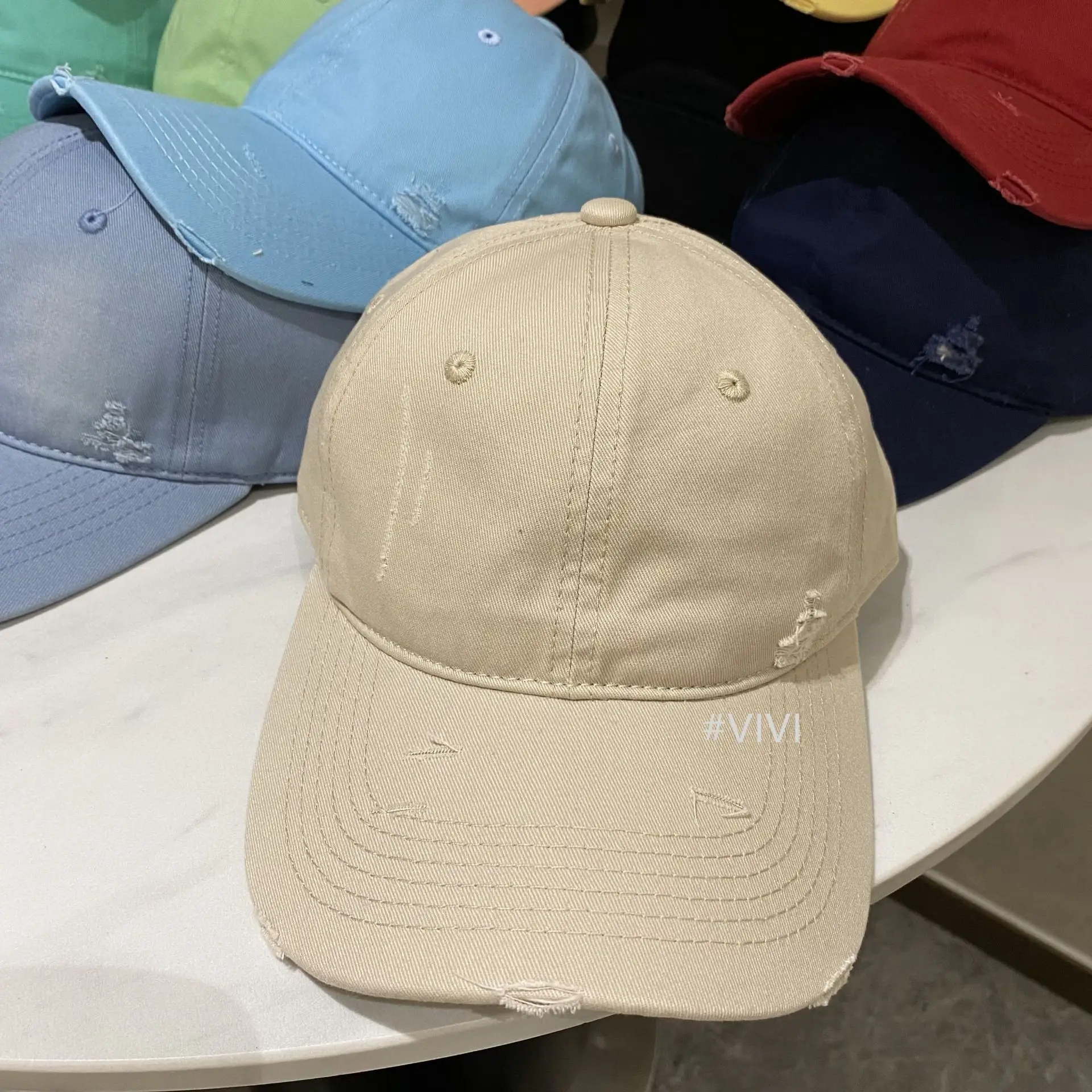 VIVI Beige Baseball Cap for Women Men Outdoor Sunscreen - Image 17