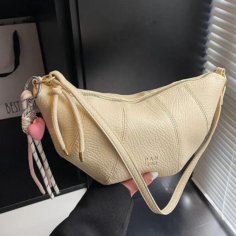 2026 French Style Niche Bags for Women, Cute Crossbody & Shoulder, Spring Summer Croissant Design - Image 8