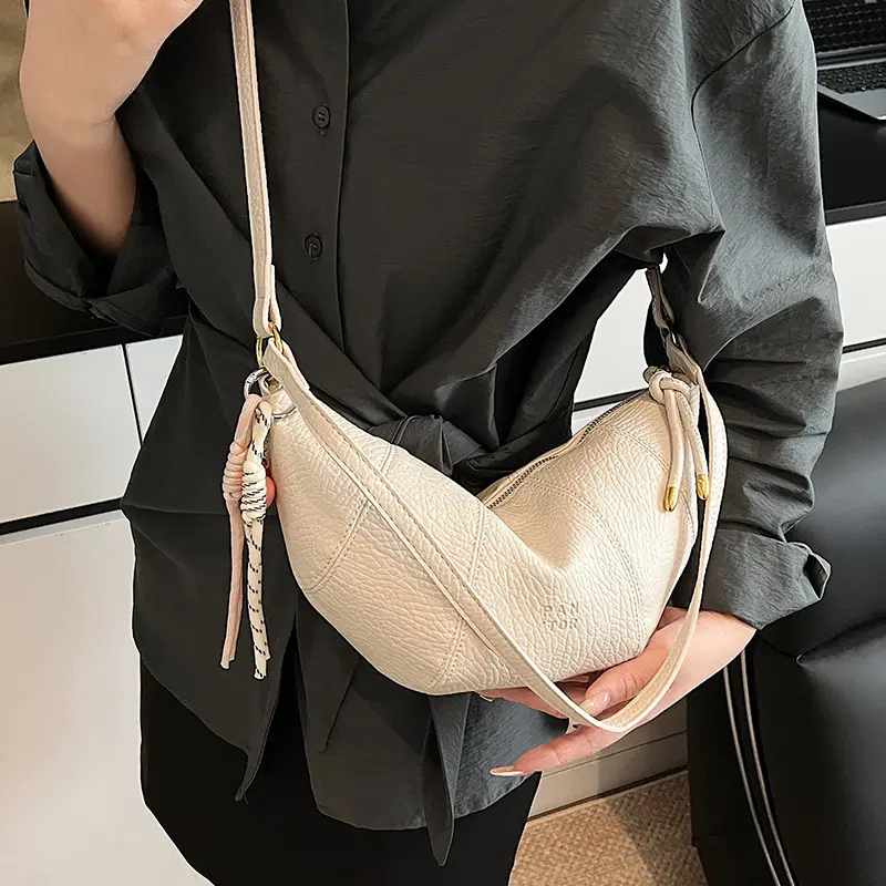 2026 French Style Niche Bags for Women, Cute Crossbody & Shoulder, Spring Summer Croissant Design - Image 9