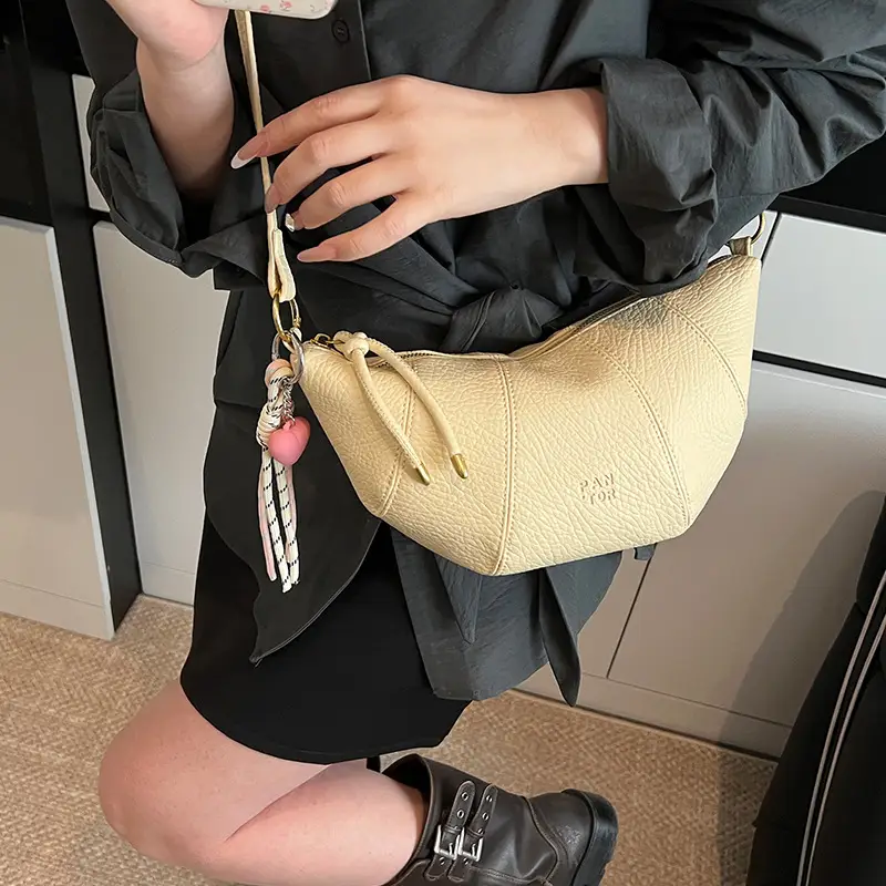 2026 French Style Niche Bags for Women, Cute Crossbody & Shoulder, Spring Summer Croissant Design - Image 10