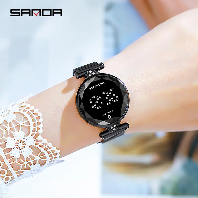 Sanda Gold Mesh Touch Screen Women's Watch - Image 8