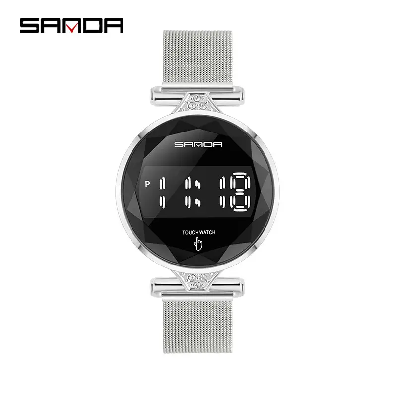 Sanda Gold Mesh Touch Screen Women's Watch - Image 2