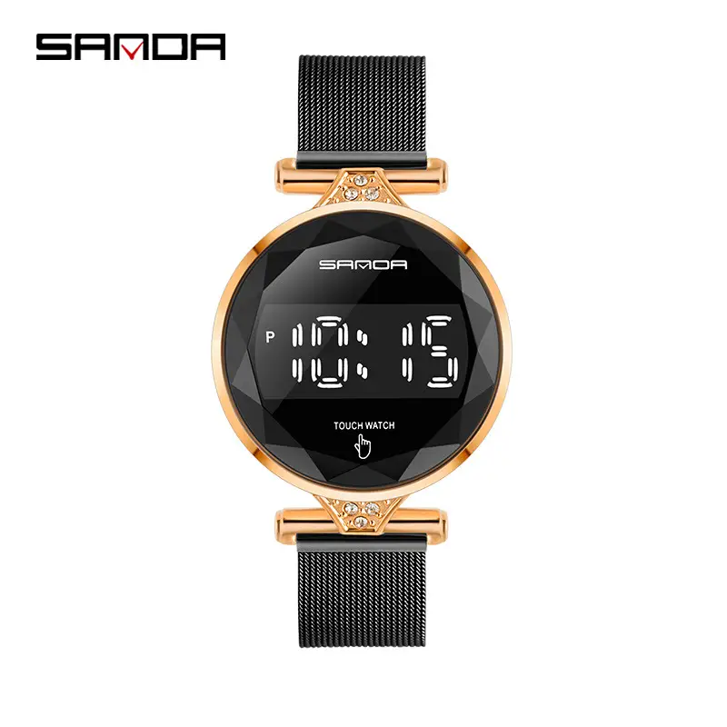 Sanda Gold Mesh Touch Screen Women's Watch - Image 5