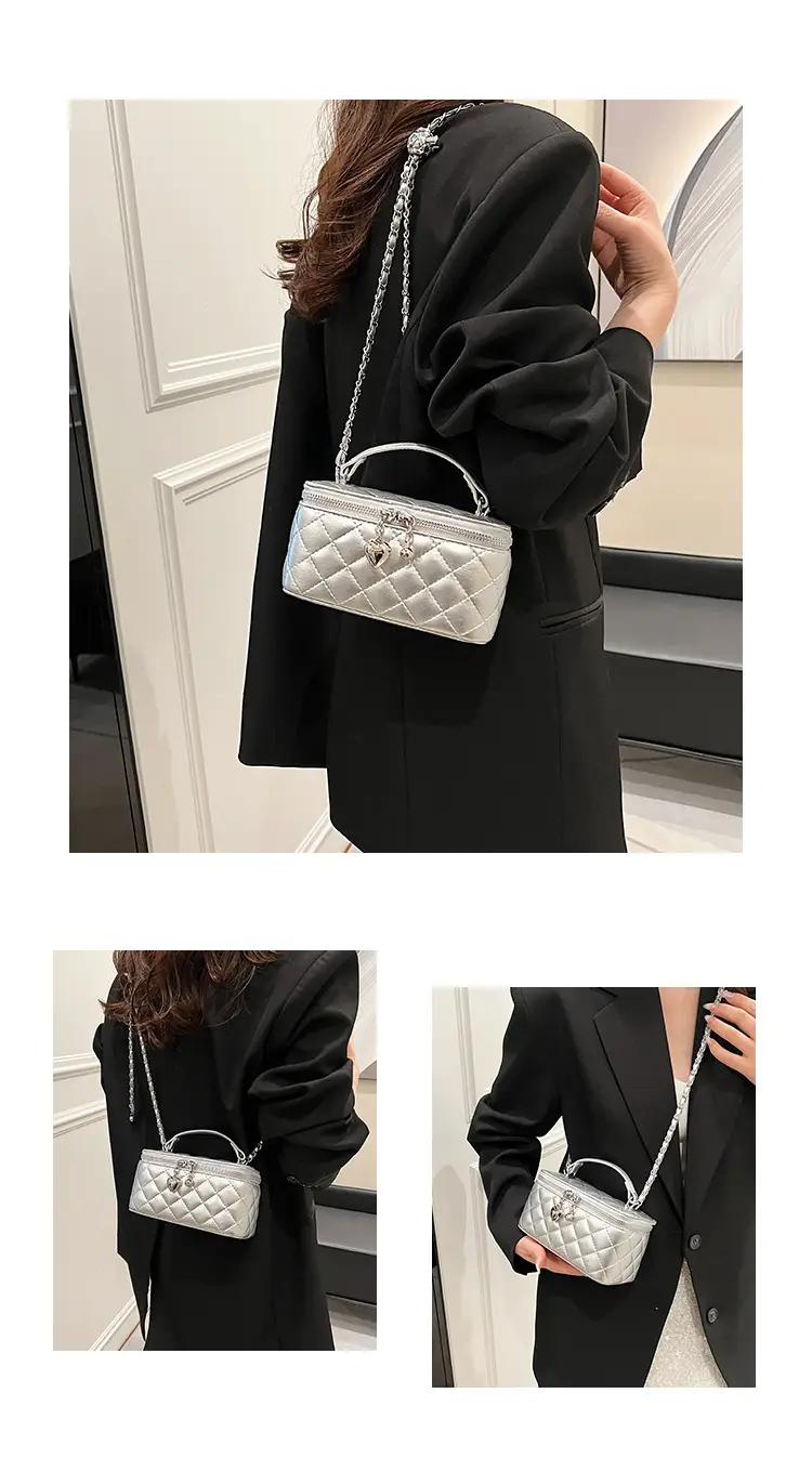 White Quilted Chain Bag for Women Spring 2026 — feature 13