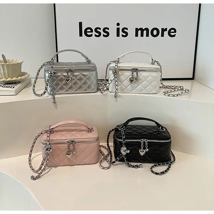 White Quilted Chain Bag for Women Spring 2026 — feature 14