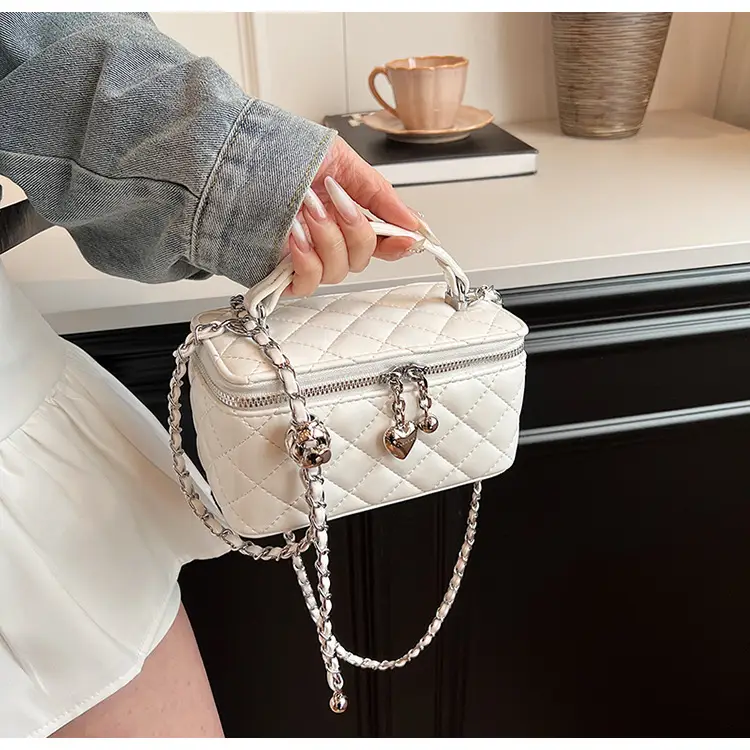 White Quilted Chain Bag for Women Spring 2026 — feature 18