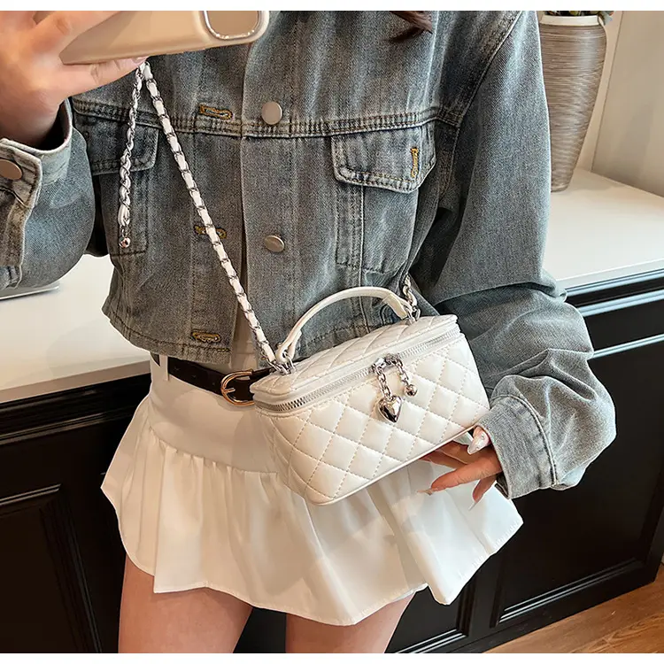 White Quilted Chain Bag for Women Spring 2026 — feature 20