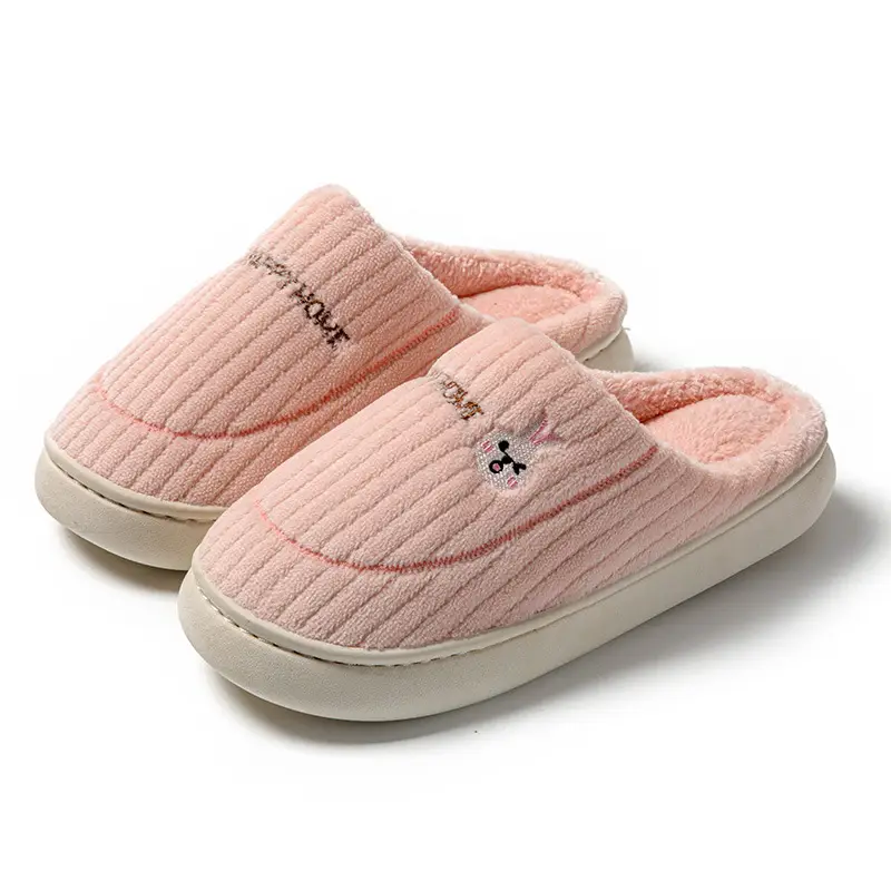 New Style Cotton Slippers That Feel Like Shit, Men's Winter Indoor Warm Slippers, Women's Home Plus Plush Cotton Slippers