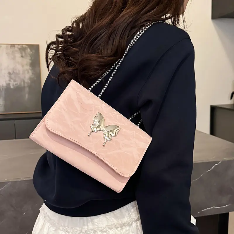Pink Butterfly Crossbody Bag for Women 2025 Spring Summer - Image 6