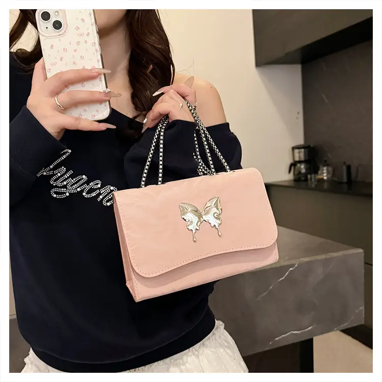 Pink Butterfly Crossbody Bag for Women 2025 Spring Summer — feature 19