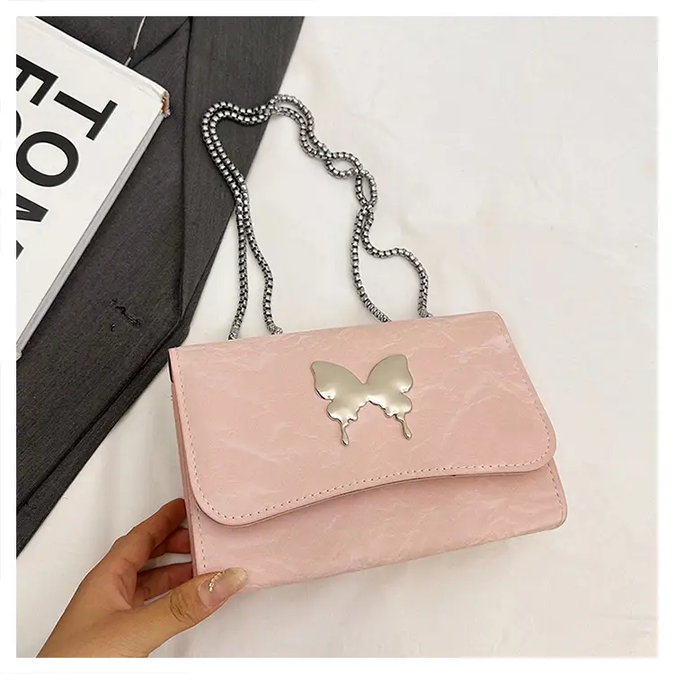 Pink Butterfly Crossbody Bag for Women 2025 Spring Summer - Image 2