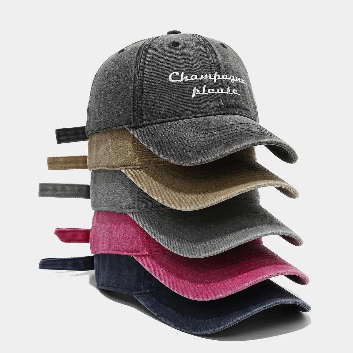 Champagne Please Embroidered Duckbill Cap - Image 6