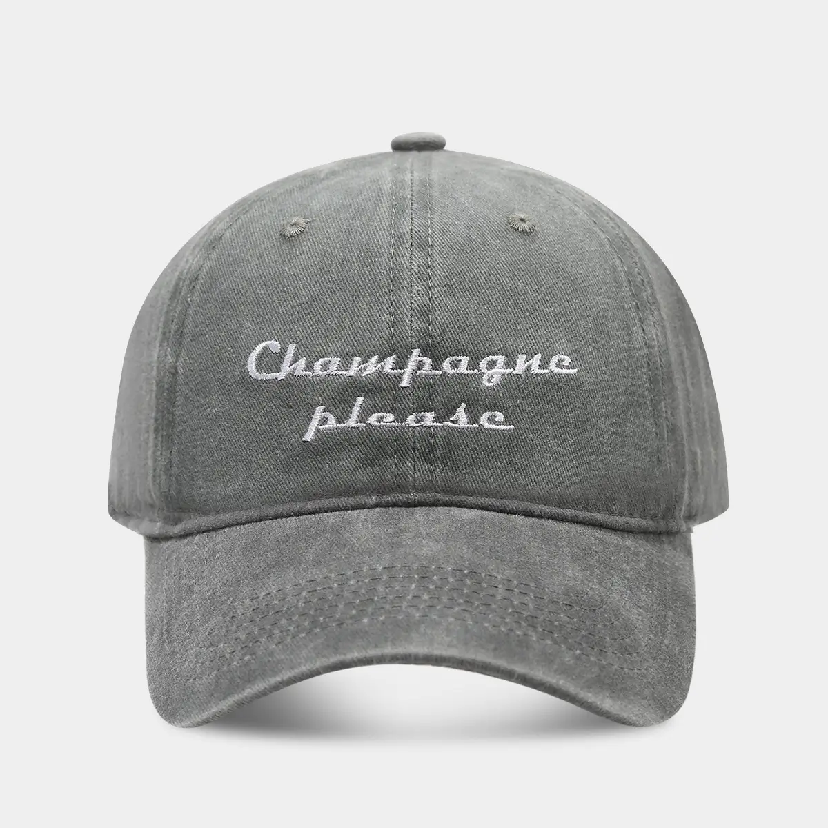 Champagne Please Embroidered Duckbill Cap - Image 2