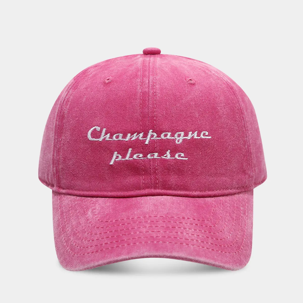 Champagne Please Embroidered Duckbill Cap - Image 3