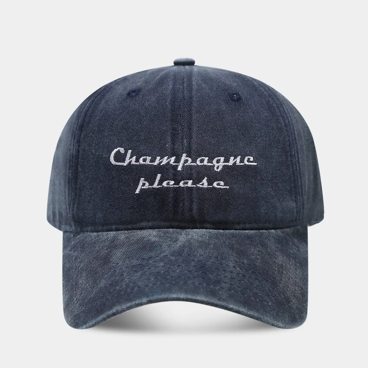 Champagne Please Embroidered Duckbill Cap - Image 5