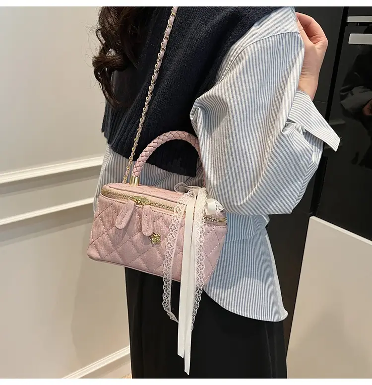 Pink Quilted Handheld Bag for Women 2026 — feature 15