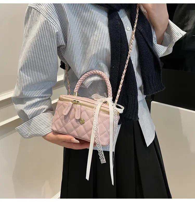 Pink Quilted Handheld Bag for Women 2026 — feature 17