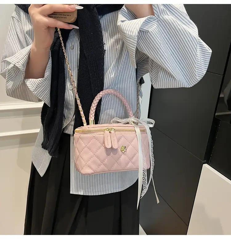 Pink Quilted Handheld Bag for Women 2026 — feature 18