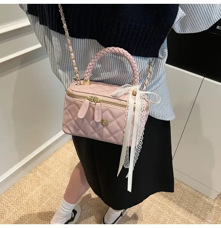 Pink Quilted Handheld Bag for Women 2026 — feature 20