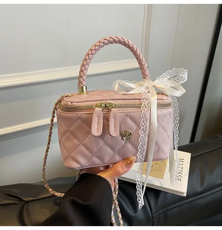 Pink Quilted Handheld Bag for Women 2026 — feature 31