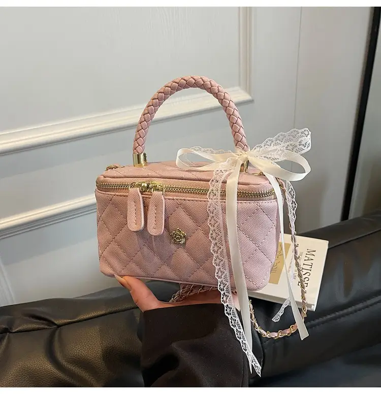 Pink Quilted Handheld Bag for Women 2026 — feature 32