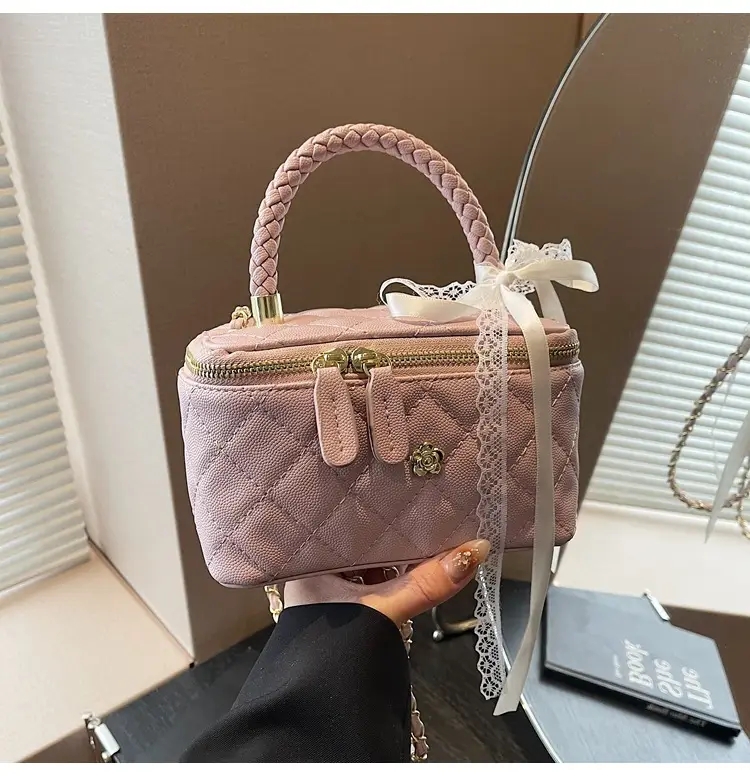 Pink Quilted Handheld Bag for Women 2026 — feature 35