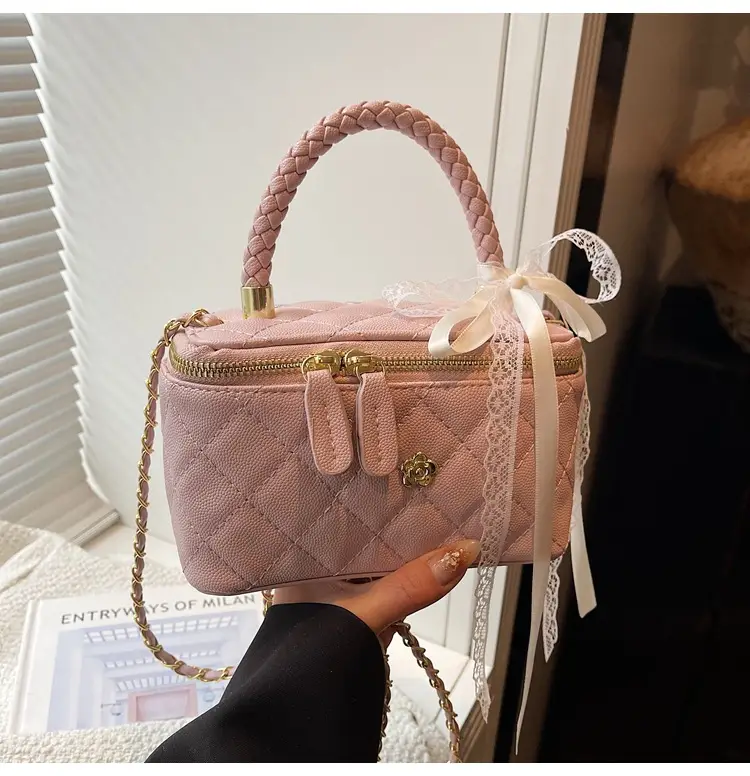 Pink Quilted Handheld Bag for Women 2026 — feature 41