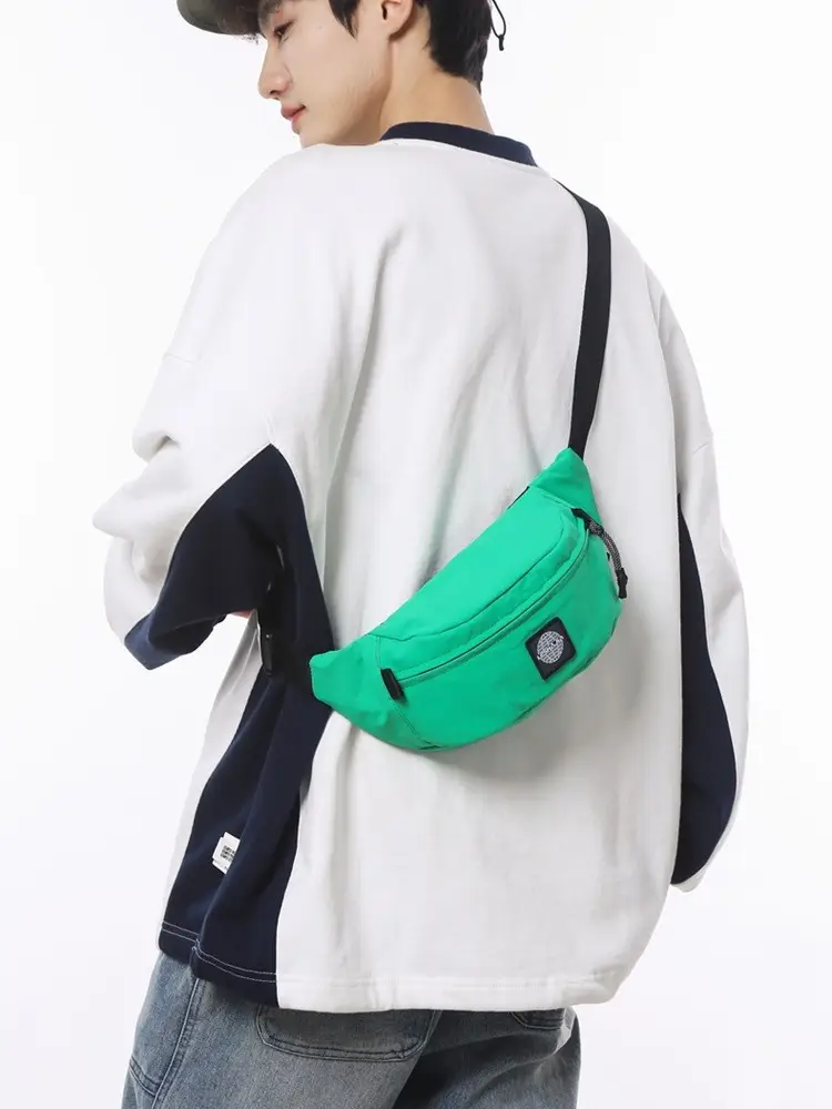 Stylish Crossbody Bag for Men White Blue Casual Travel Bag - Image 11